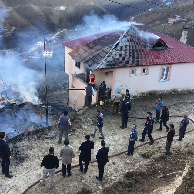 Giresun'da çıkan yangın maddi hasara neden oldu