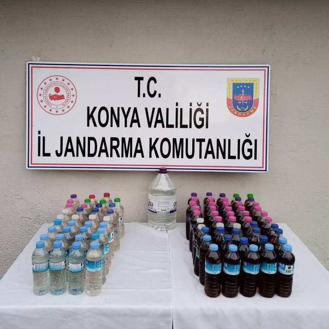 Konya'da sahte içki satan şüpheli yakalandı