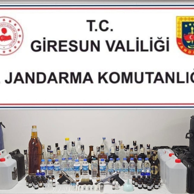 Giresun'da sahte içki operasyonu