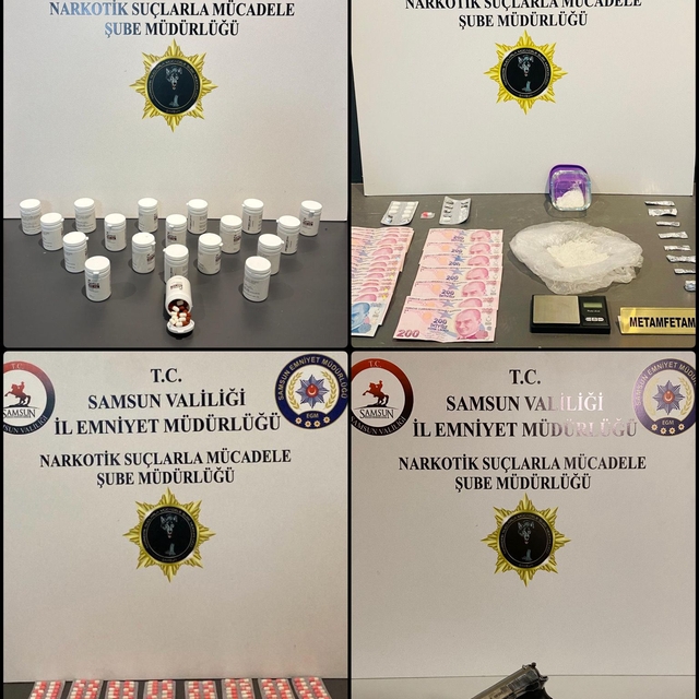 Samsun'da uyuşturucu operasyonunda 4 zanlı yakalandı