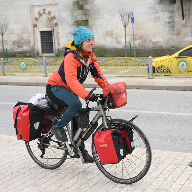 Avrupa turuna çıkan 4 Fransız bisikletli Edirne'ye ulaştı