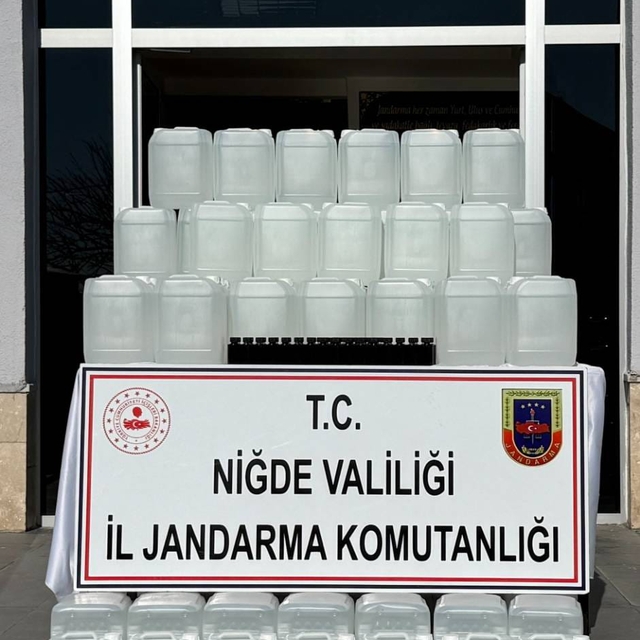 Niğde'de 360 litre kaçak alkol ele geçirildi