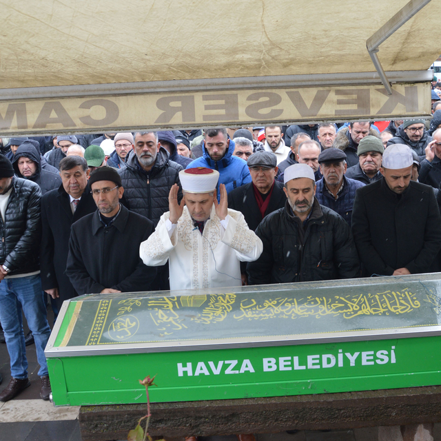 Havza'da trafik kazasında ölen kişinin cenazesi defnedildi