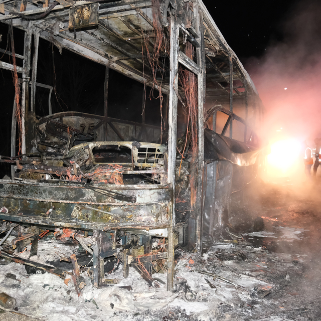 Kastamonu'da seyir halindeki yolcu otobüsü yandı