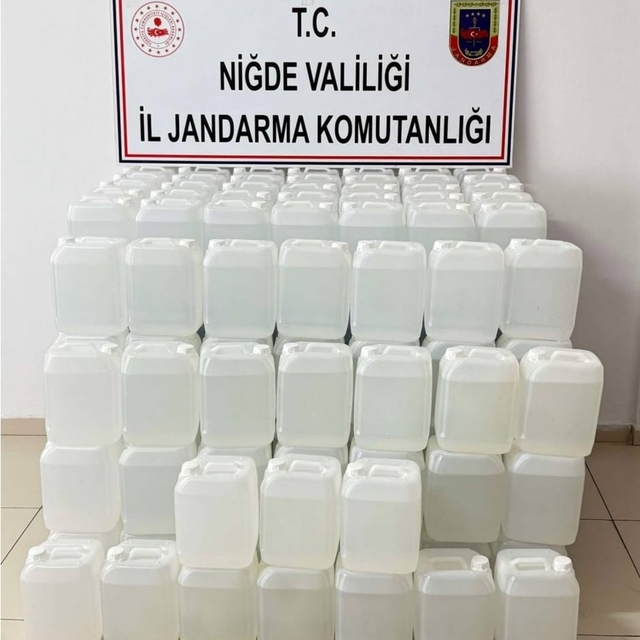 Niğde'de 470 litre kaçak etil alkol ele geçirildi