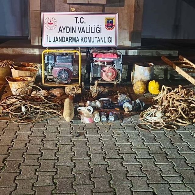 Aydın'da kaçak kazıya 10 gözaltı