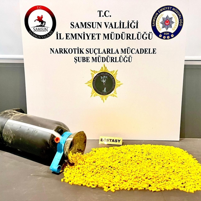 Samsun'da kargoyla gönderilen tarım ilaçlama pompasında uyuşturucu bulundu