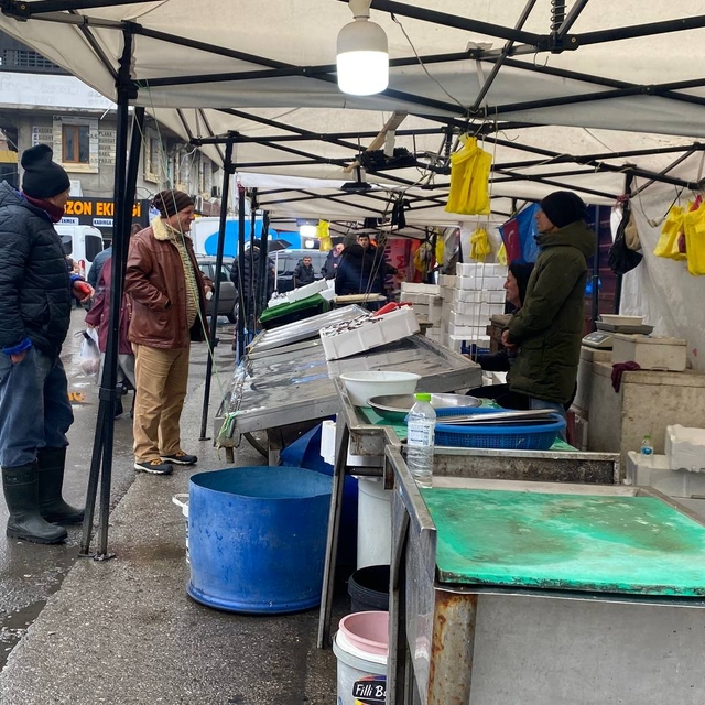 Zonguldak'ta olumsuz hava şartları nedeniyle balık tezgahları boş kaldı