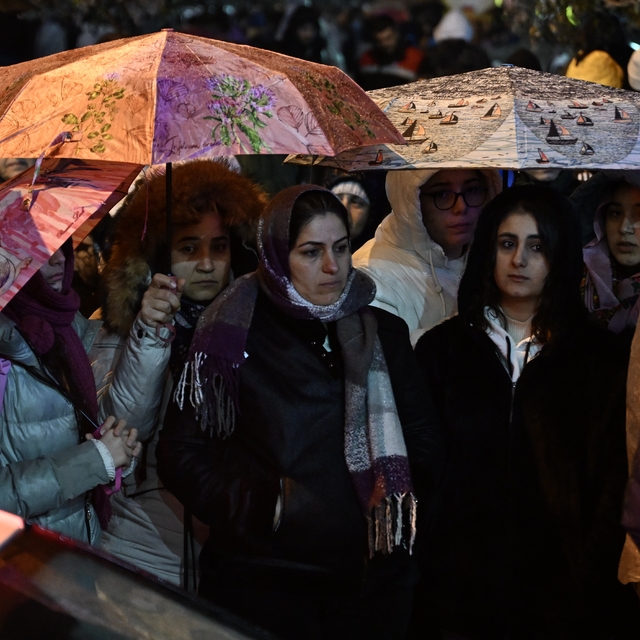 Hatay'da 6 Şubat depremlerinin ikinci yılında anma etkinlikleri için alanla...