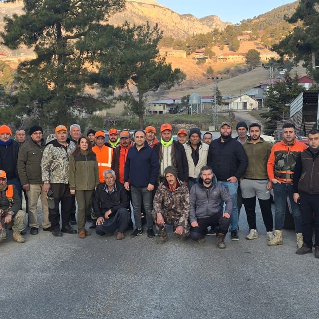 Tarsus'ta yaban domuzlarına yönelik sürek avı yapıldı