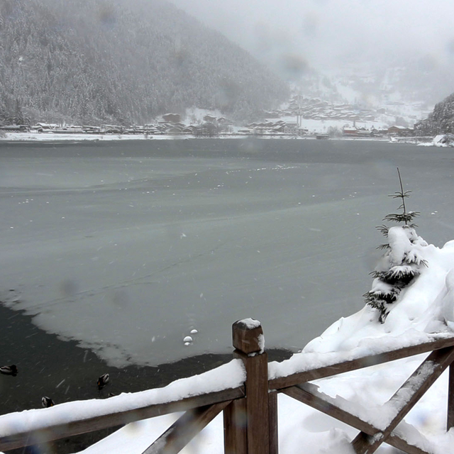 Uzungöl'de kar güzelliği