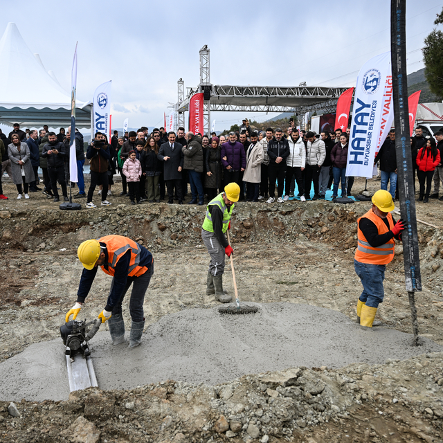 Hatay'da Vali Mustafa Masatlı Medeniyetler Köyü ve ibadethanesinin temeli a...