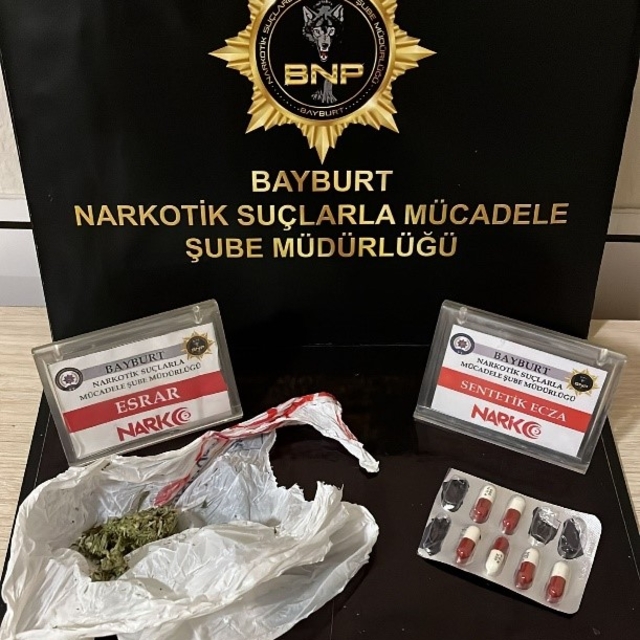 Bayburt'ta uyuşturucu madde ele geçirildi