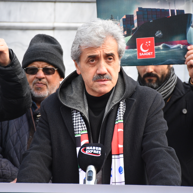 Samsun'da Trump'ın Filistinlileri yerinden etme planına karşı protesto düze...