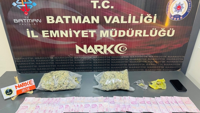 Batman'da 1 kilo 55 gram skunk ele geçirildi