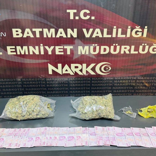 Batman'da 1 kilo 55 gram skunk ele geçirildi