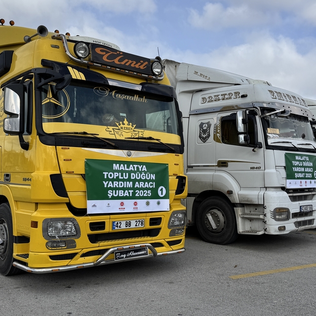 Konya'dan depremzede 100 nişanlı çift için hazırlanan malzemeler Malatya'ya...