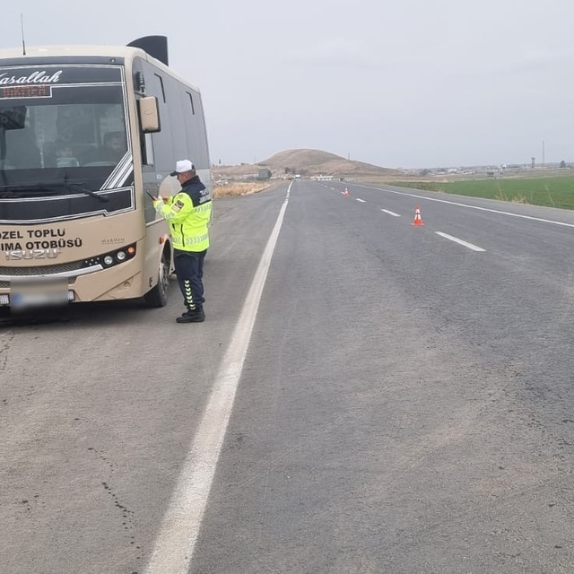 Mardin'de toplu taşıma araçları denetlendi