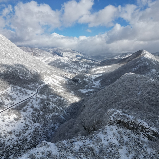 Küre Dağları Milli Parkı'nda kar güzelliği