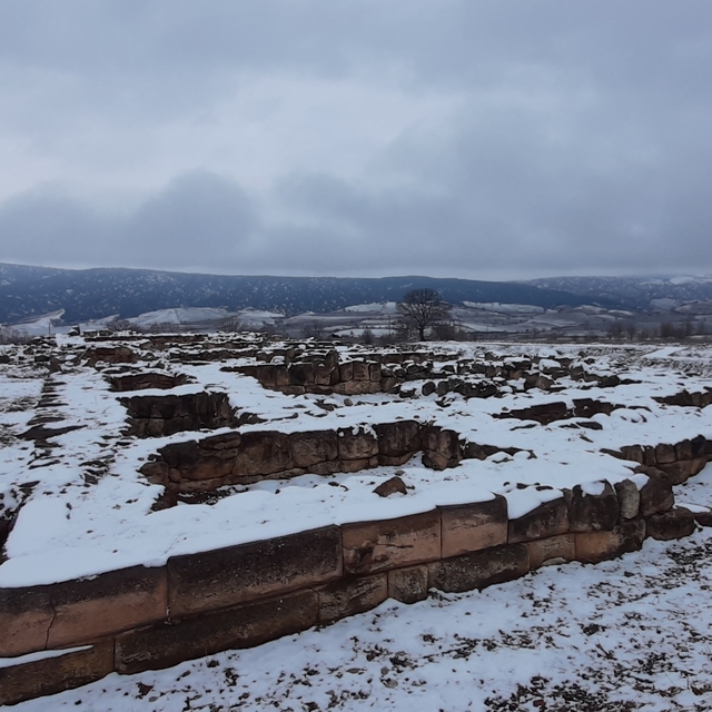 Şapinuva Antik Kenti beyaz örtüyle kaplandı