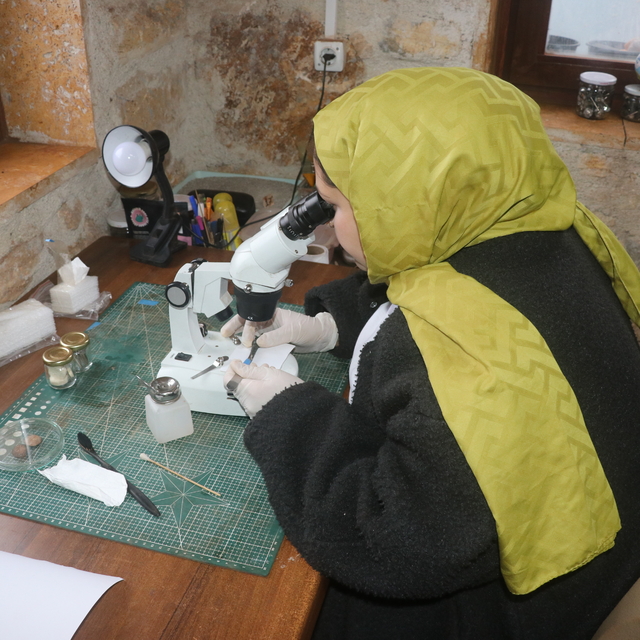 Hadrianopolis Antik Kenti'nde içecek filtresi olarak kullanılan bronz obje...