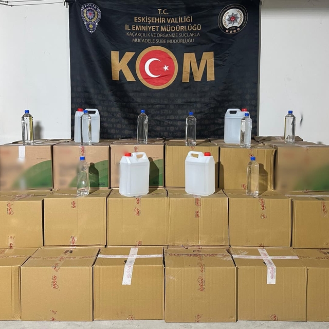 Eskişehir'de 1500 litre sahte içki ele geçirildi
