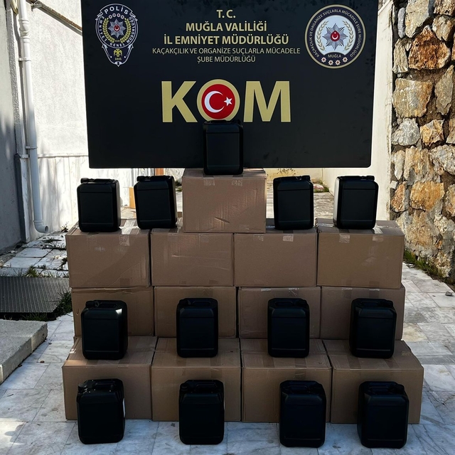 Muğla'da 380 litre kaçak etil alkol ele geçirildi