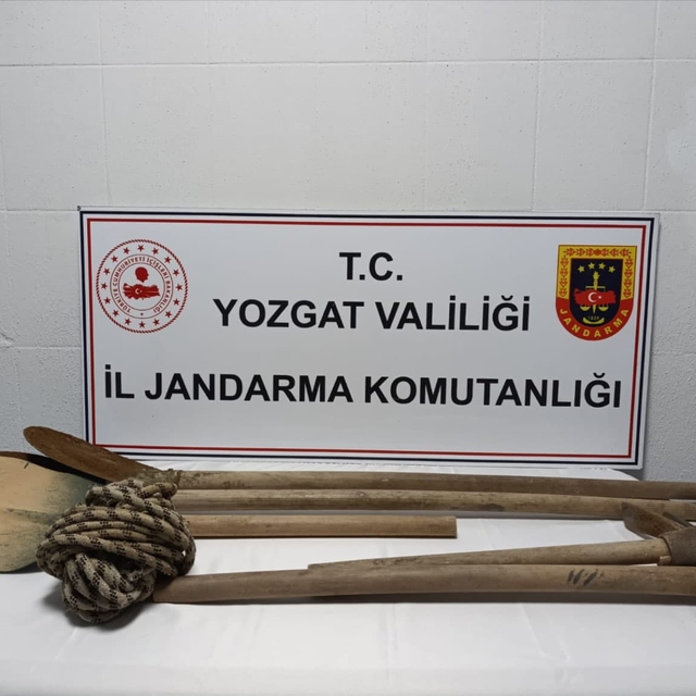 Yozgat'ta kaçak kazı yapan 7 şüpheli suçüstü yakalandı