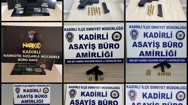 Osmaniye'de asayiş uygulamalarında 8 şüpheli tutuklandı