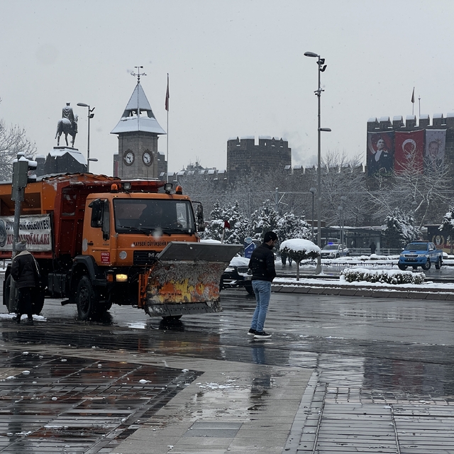 Kayseri'de kar yağışı