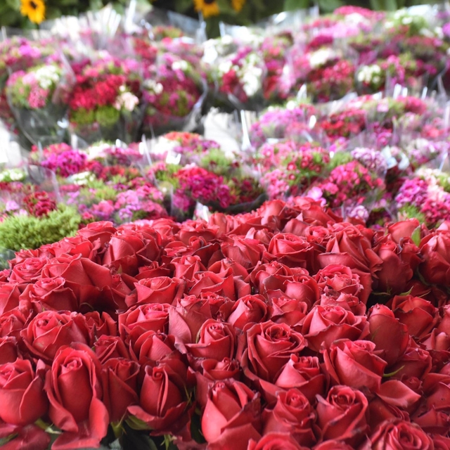 İzmir'de çiçek mezadında Sevgiler Günü bereketi