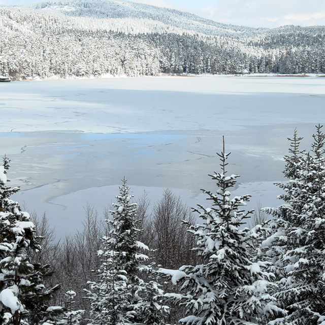 Abant Gölü buz tuttu