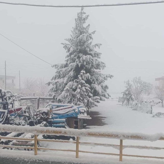 Diyarbakır'da kar yağışı; Çınar kırsalında eğitime ara verildi