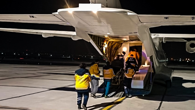 Hava Kuvvetlerine ait ambulans uçak kalp rahatsızlığı olan kişiyi Erzurum'dan Ankara'ya ulaştırdı