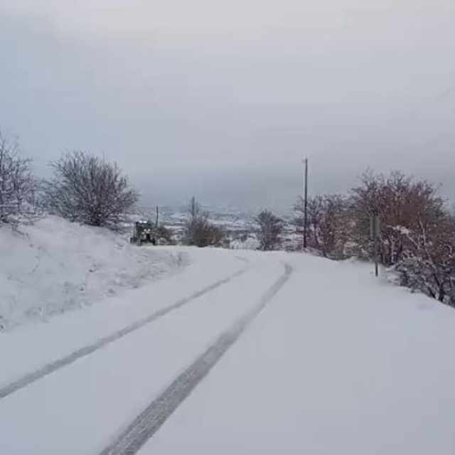 Baskil'de kar yağışı etkili oldu