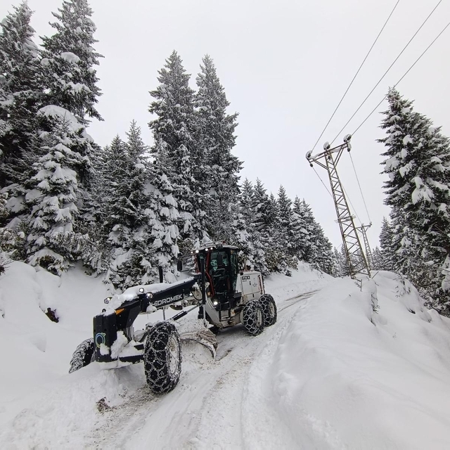 Ordu'da karla mücadele çalışmaları