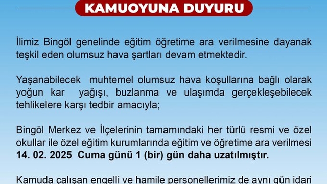 Bingöl'de 99 köy yolu kardan ulaşıma kapandı (4)
