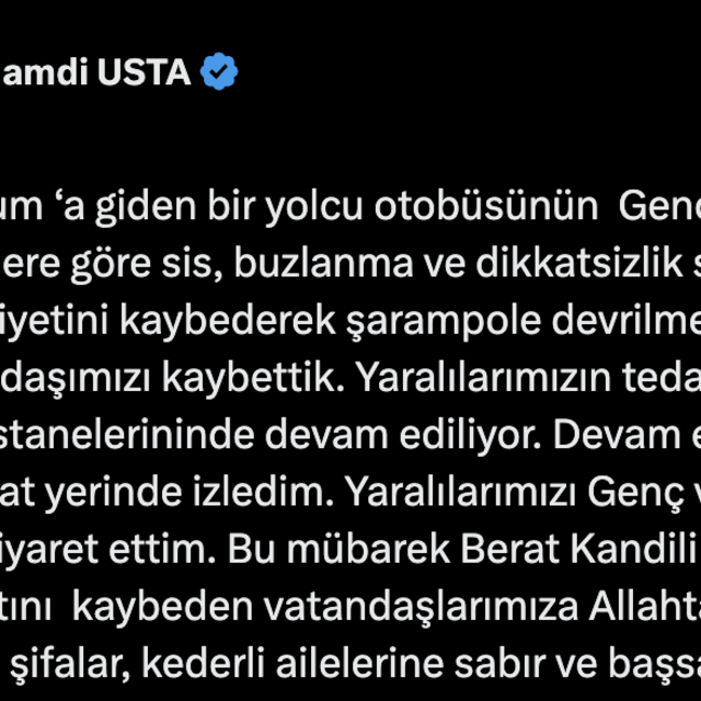 Bingöl'de yolcu otobüsü şarampole devrildi: 5 ölü, 31 yaralı (2)