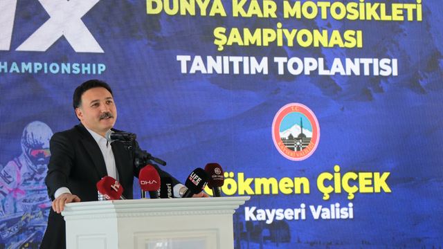 Erciyes'te düzenlenecek Dünya Kar Motosikleti Şampiyonası'nın tanıtım toplantısı yapıldı