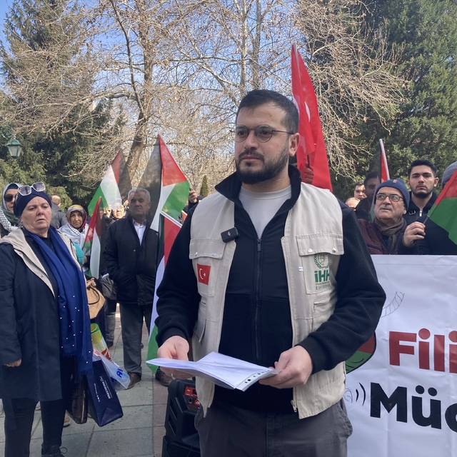 Eskişehir İHH İnsani Yardım Derneği, Gazze'ye destek protestosu düzenledi