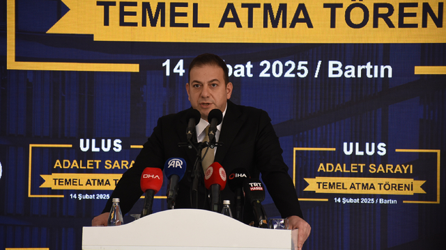 Bakan Tunç, Bartın'da Ulus Adalet Sarayı temel atma töreninde konuştu: