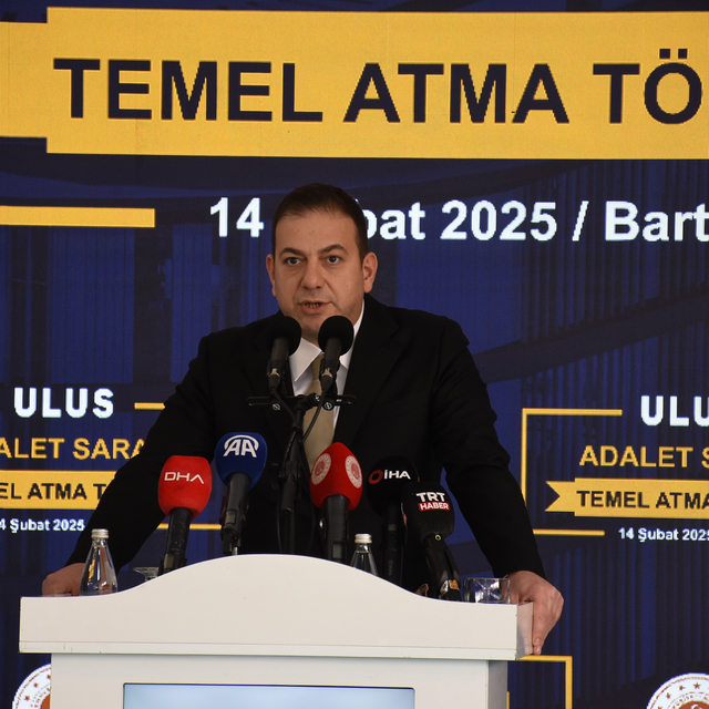 Bakan Tunç, Bartın'da Ulus Adalet Sarayı temel atma töreninde konuştu: