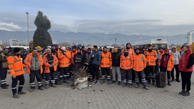Aydın'da belediye iştiraki şirketin çalışanları iş bıraktı