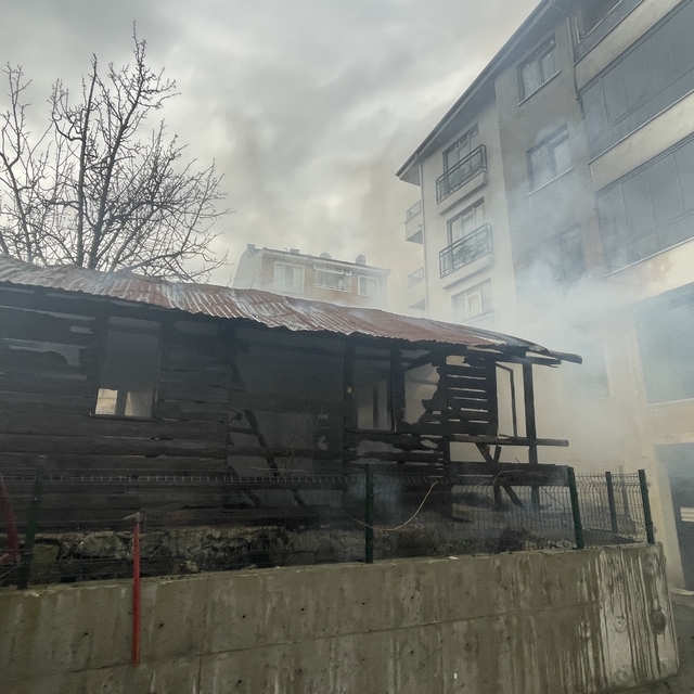 Bolu'da barakada çıkıp tek katlı ev ve apartmana sıçrayan yangın söndürüldü