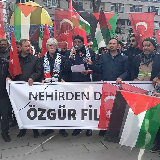 Kütahya'da ABD Başkanı Trump'ın Gazze'ye yönelik sözleri protesto edildi