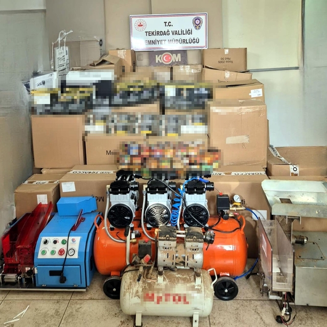 Tekirdağ'da 305 bin makaron ele geçirildi