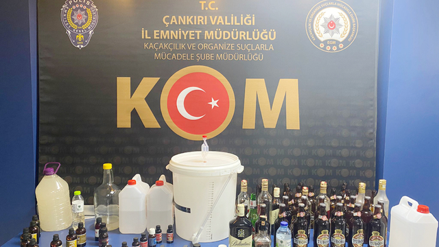 Çankırı'da sahte içki operasyonunda 5 kişi yakalandı