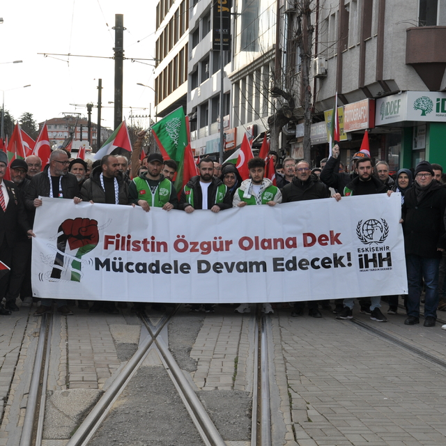 Eskişehir'de ABD Başkanı Trump'ın Gazze'ye yönelik sözleri protesto edildi