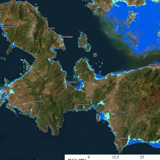 Yunanistan ve Türkiye kıyılarındaki deniz taşkın riski metre metre belirlen...