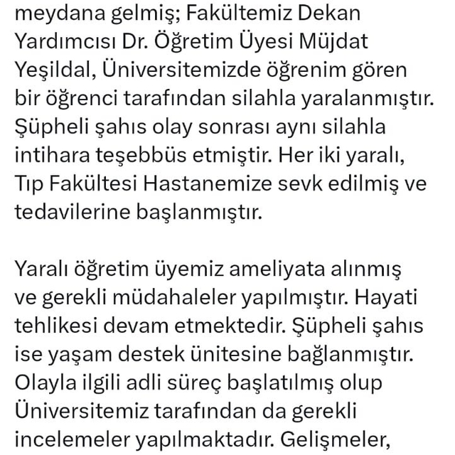 Üniversite öğrencisi, dekan yardımcısını vurup, intihara kalkıştı (2)